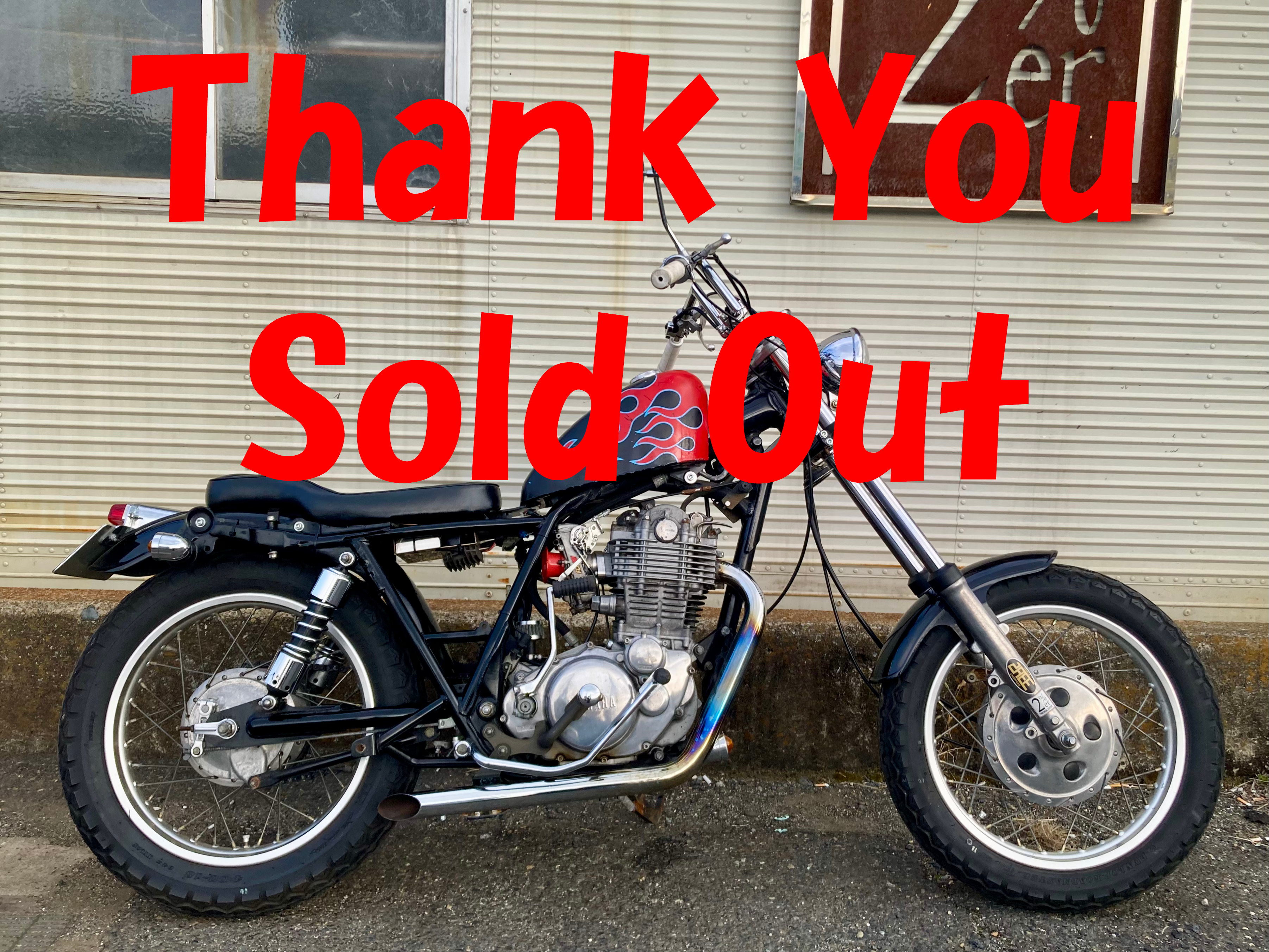 ⑥SR400 ボルトオンチョッパー 1998年式  BACONペイント　制作後4500km