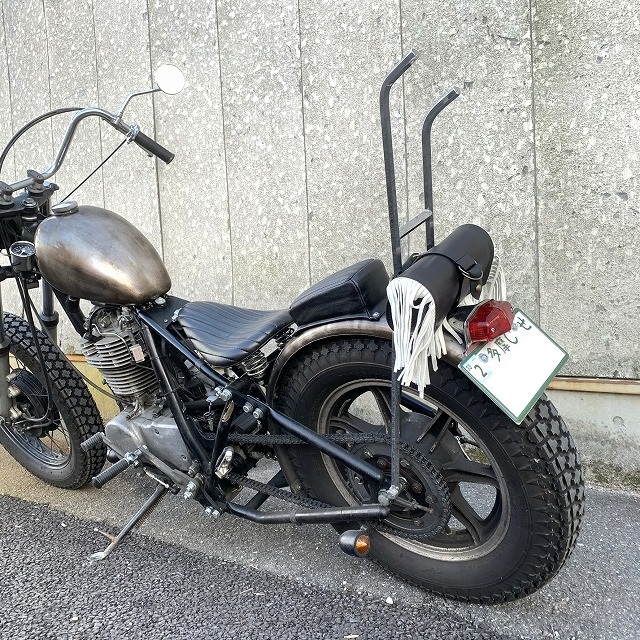 CREEK MOTORCYCLE x AT-DIRTY レザー フリンジ ツールバッグ ブラック