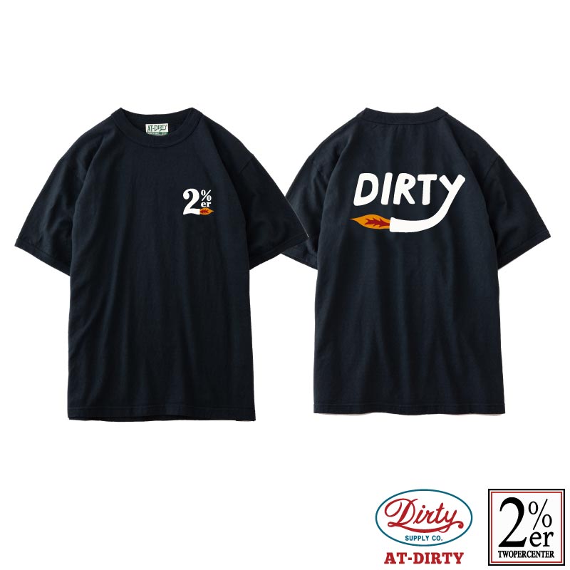 2%ER×AT DIRTY Special Collaoration T-SHIRT  Black