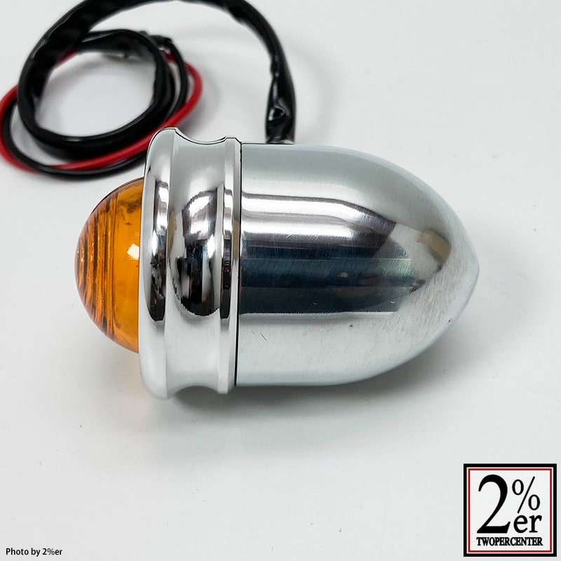ミニバレットウインカー　電球 M10-P1.25 アルミ　ポリッシュ　4個セット
